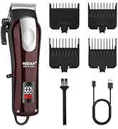 HIENA PRO Professional Hair Clipper for Men, Cordless Hair Clippers for Hair Cutting, Rechargeabl...