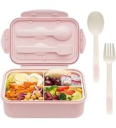 LOVINA Bento Boxes for Adults - 1100 ML Bento Lunch Box For Kids Childrens With Spoon & Fork - Du...
