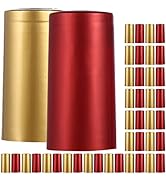 NUOBESTY 100pcs PVC Heat Shrink Capsules, Shrink Caps for Wine Bottles, 2 Colors Wine Shrink Wrap...