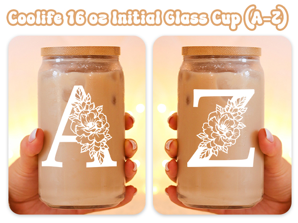 mothers day gifts for her,iced coffee glasses,birthday gifts for women,glass cups with lids straws