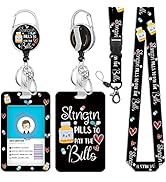 Pharmacy Pharmacist Chill Pill Lanyards for Id Badges, Cute Funny Badge Reel Heavy Duty with Cara...