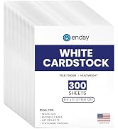 White Cardstock Paper 300 Sheets 8.5 x 11, Thick White Cardstock 110LB, Heavyweight Cardstock Pap...