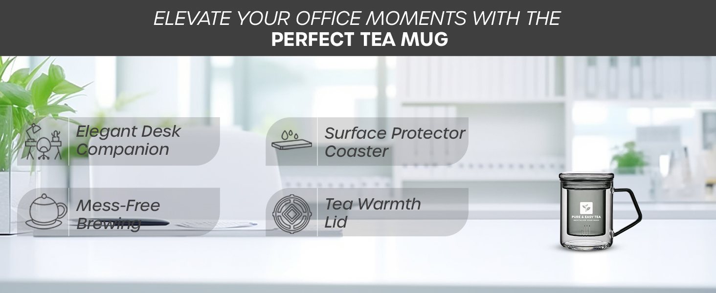 Pouring freshly brewed tea from glass infuser mug showcasing clarity and purity