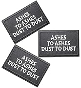 U-Sky Sew or Iron on Patches Pack 3pcs Iron-on Letter Patches Ashes to Ashes Dust to Dust Embroid...