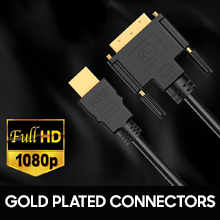 hdmi to dvi cable gold plated connectors