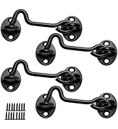 Barn Door Latch Door Lock Hardware, Sliding Door Lock Eye Hook Latch with Screws, Rust-Resistant ...
