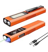 Acoszero EDC Flat Flashlight 4 in 1 Pocket Magnetic Flashlight High Lumens Work Light with Green ...