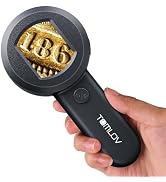TOMLOV P10 Microscope for Adults Kids, Handheld Coin Magnifier with Light | 2" Screen, 16MP Camer...