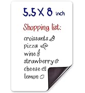 Small Magnetic Whiteboard for Fridge 5.5x8 in - Dry Erase Board for Refrigerator - Small Magnetic...