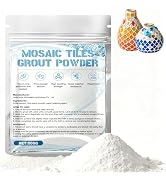 kuailaya 17.6oz Mosaic Grout for Crafts, Grout for Mosaic Tiles Crafts White Fine Powder Waterpro...