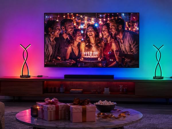 smart ambient lighting for living room, party and home decorative scene