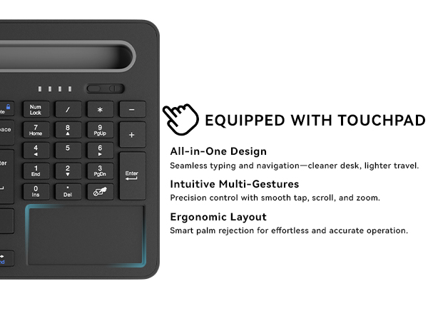 keyboard with touchpad