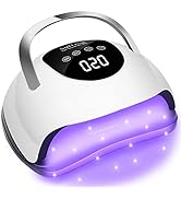 Wisdompark LED Nail Lamp 220W for Gel Nails Fast Curing Dryer with 57pcs Lamp Beads 4 Timers Prof...