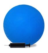 LovesTown Inflatable Playground Ball, 8.5 Inch Dodgeballs Blue Kickballs with Air Pump, for 4 Squ...
