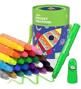 JUPITEARTH 24 Colors Twist Crayons for Toddlers 1-3, Non-Toxic, Washable | Ultra-Silky Crayons wi...