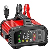 25A Battery Charger, 2/8/20/25 Amp 12V/24V LiFePO4 Lead Acid Fully Automatic Battery Maintainer w...