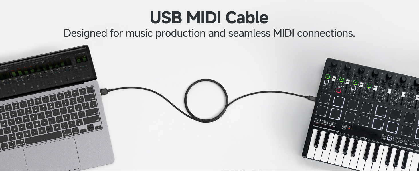 USB Type B 2.0 Cable for Mac and PC, Ideal for Printers