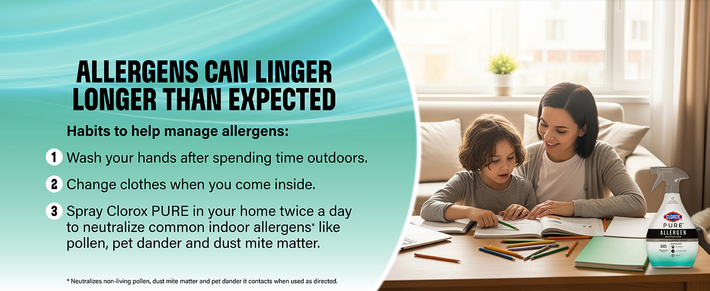 Allergens can linger