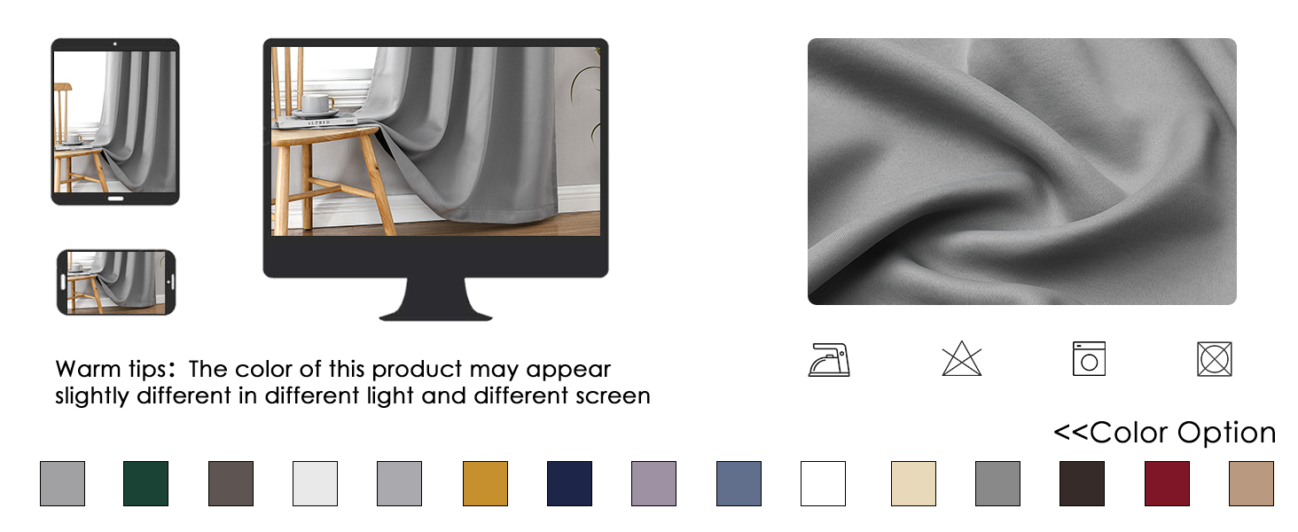room darkening curtains