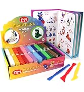 Pepy Plastilina Reusable and Non-Drying Modeling Clay Gift; Set of 24 Bars with Modeling Tools & ...
