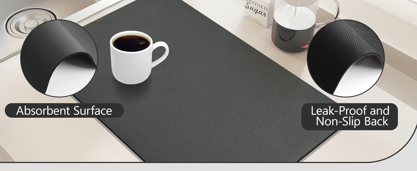 dish drying mats for kitchen counter
