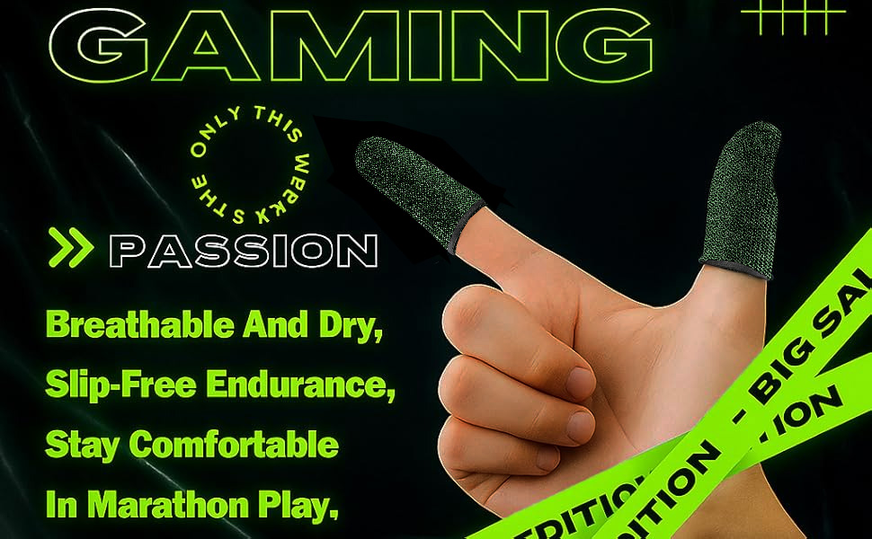 Ultra-Thin 0.18mm Gaming Finger Sleeves for Mobile Gaming