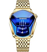 Gosasa Simple Fashion Cool Men's Casual Waterproof Stainless Steel Quartz Wristwatch Geometric Sh...