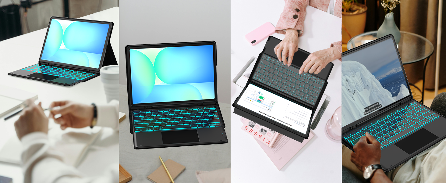 samsung S10 FE+ tablet case with detachable keyboard