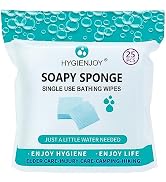 HYGIENJOY-Rinse Free Bath Sponges,-Gets Thicker Later,No Residue Shower Wipes for Adults,For the ...