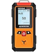 GOYOJO H2S Monitor, Hydrogen Sulfide Gas Detector, 0-100 ppm, Electrochemical Sensor, Audible & V...