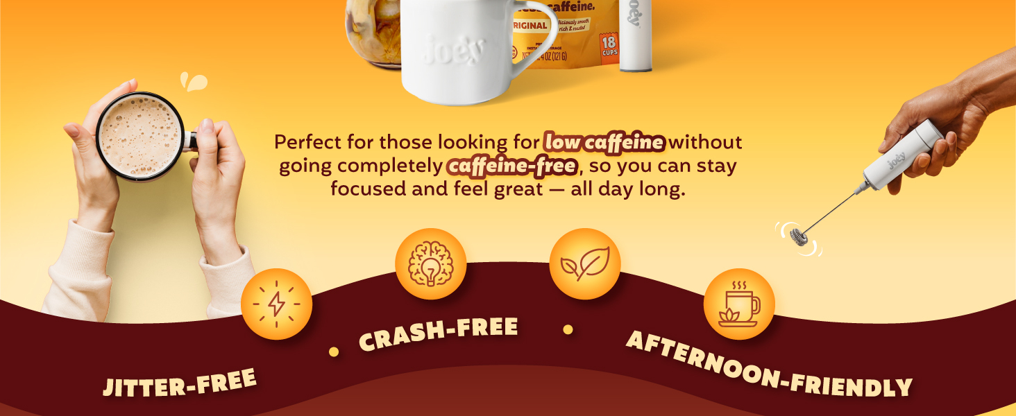coffee alternative coffee replacement mushroom coffee powder joey low caffeine