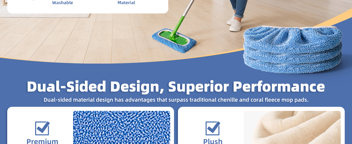 Dual-Sided Swiffer Mop Pads