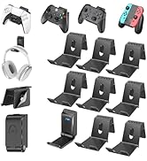 OIVO Controller & Headset Wall Mount Holder Stand, Foldable Headphone Stand, Gaming Controller Ho...
