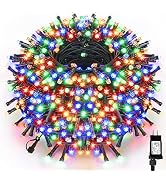 VTECHOLOGY 500 LED Multicolor Christmas Tree Lights ,170ft Connectable Christmas Lights String wi...