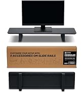 ULTRARM Moodular Wooden Monitor Stand 33.4” (85cm) Desk Organizer with Metal Slide Rails for Draw...
