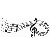 Music Notes Notation Band Wall Sticker Decal, AUHOKY Removable DIY Vinyl Art Mural Wallpaper Home...