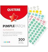 QUSTERE Pimple Patches for Face, Hydrocolloid Acne Patches, Cute Star Zit Covers, Colorful Spot S...