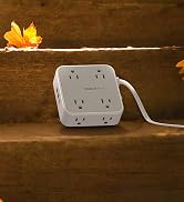 TESSAN Surge Protector Power Strip with 900J Surge Protection, 5 Ft, Grey | 8 AC with 3 USB Ports...