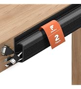shinfly 15.75inx2 Cable Management, Cable Raceway, Adhesive Mount Cord Organizer for Desk, No-Dri...