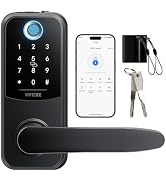 RAFECIEE Smart Keyless Entry Door Lock with Handle, Electronic Keypad Door Lock with Handle - Key...
