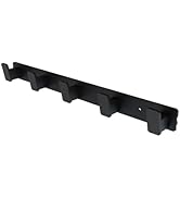 AGKXHDEC Modern Wall Mounted Coat Hook Rack, (Black, 5 Hooks)