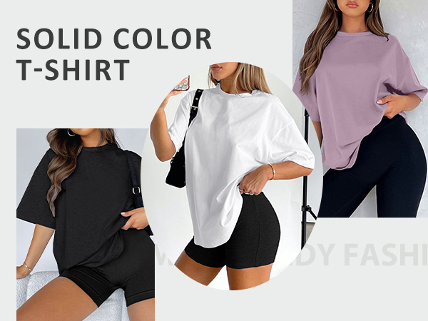 Trendy Queen Casual Round Neck Short Sleeve Drop Shoulder Loose Longline Tee Tops