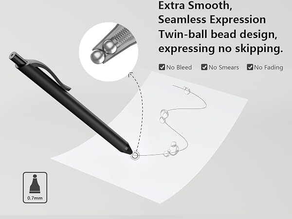 gel pens black