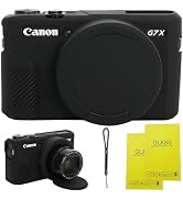 Case for Canon G7 X Mark II Camera, Soft Silicone Protective Case with Improved Down-Open Design,...