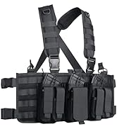 TACNEX Chest Rig with Removable Mag Pouches Customizable MOLLE Panel Modular Gear Carrier Harness