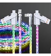 Light up USB-C Cable 2 Pack 5ft USB C to USB C Cable Multicolored RGB Colorful Gradual Starry Sky...