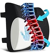 Lumbar Support Pillow for Office Chair Car, Gaming Chair Lower Back Pain Relief Memory Foam Cushi...