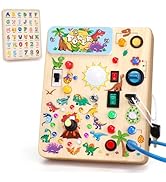 Grarain Busy Board for Toddlers - Montessori Educational Toy for 1-3 Year Old Boys & Girls | Trav...