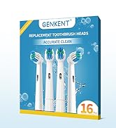 16 Pack Replacement Toothbrush Heads, Toothbrush Heads Compatible with Oral B Toothbrush