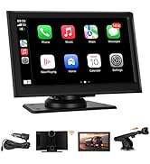 Stihoze 7'' Portable Apple Carplay Screen for Car, Wireless Apple Car Play & Android Auto, Car St...